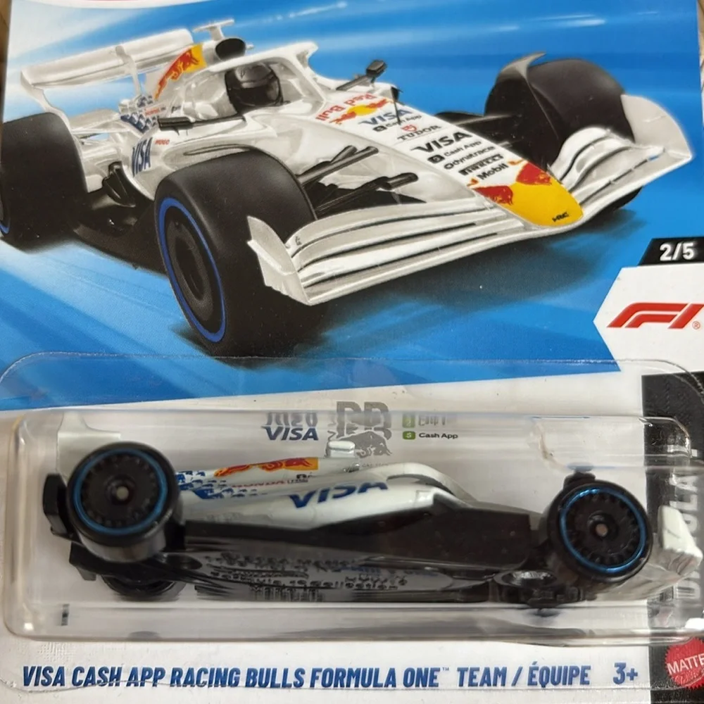 Hot Wheels Visa Cash App Racing Bulls Formula One Team White F1 White Race Car 🆕